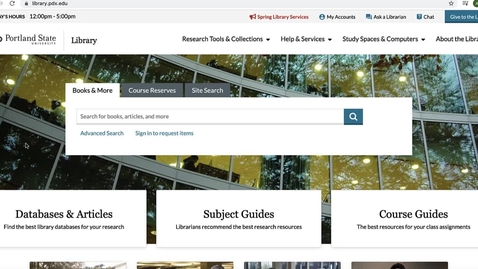 Thumbnail for Finding Resources Assigned for your Course in the Library Catalog